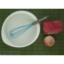 Manual Prático Vários Tamanhos Ferramentas de Cozimento Silicone Egg Whisk